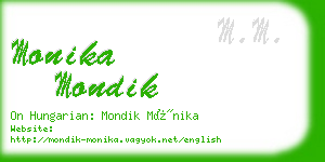 monika mondik business card